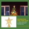 HOMSFOU 1pc Hollow Out Five-pointed Star Xmas Tree Top Star