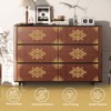 WANDIC 6 Sheets Transfer Stickers Gold Line Flower Border Pattern