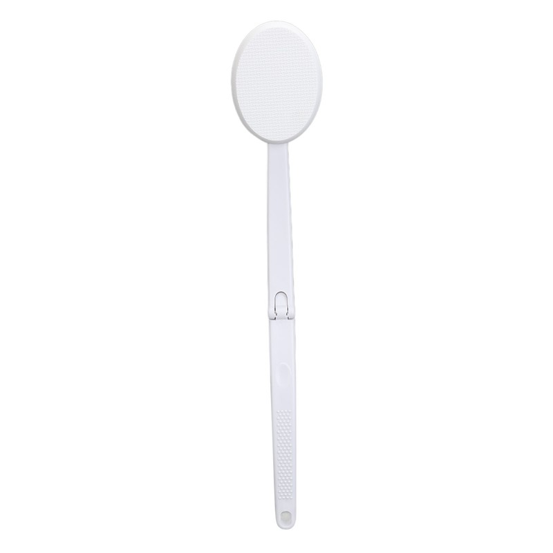 Folding Curved Handle Bath Brush with 2 Heads Anti Slip