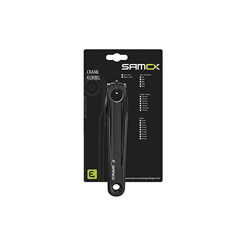 Samox Unisex Adult 830787 Crank Handle Black 10 x 2