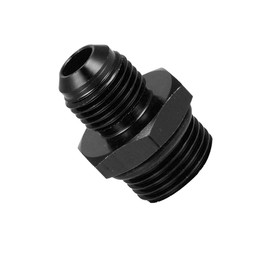 6AN Male to M18x1.5mm Male Metric Thread Fitting Adapter Flare Union Coupler Fuel Oil Line Hose End Aluminum Alloy Fitting Adapter Aluminum Straight Black for Car