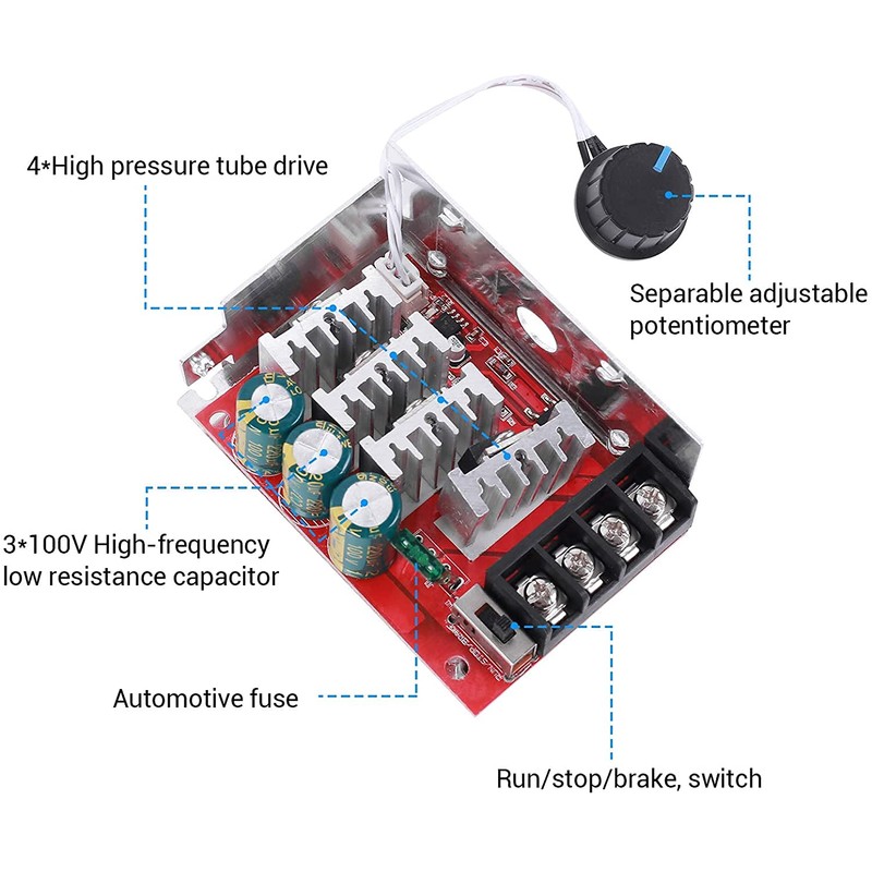 Fasizi 7-70V 30A PWM DC Motor Speed Controller Switch Control