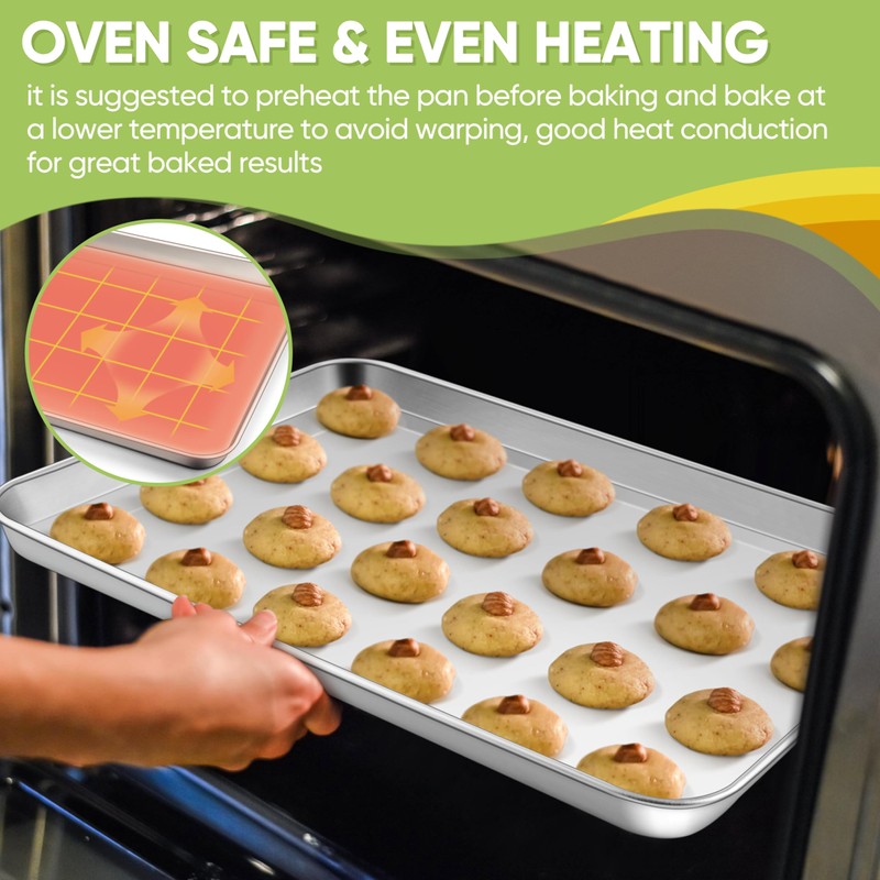 TeamFar Stainless Steel Baking Sheet, 20’’ x 14’’ Large Baking