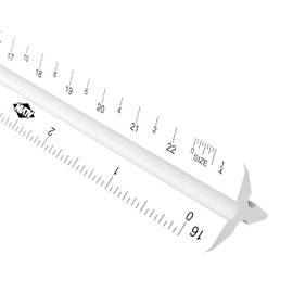 Alvin, Combination Triangular Scale, Metric and English Measurements, White Drafting, Architecture and Drawing Ruler - 12 Inches