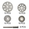 Diamond Cutting Wheel 40PCS (25mm/22mm/18mm/16mm Each 10) with Mandrel (3mm)