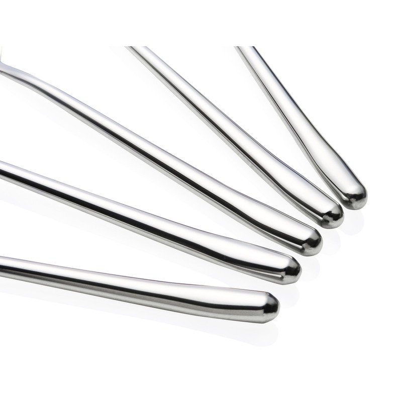 Korean long Handled soup spoon, Pack of 5,Bar Spoons Long,Silver,Set