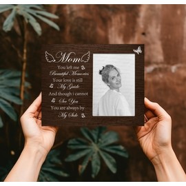 CAIFZ Memorial Picture Frame Gifts for Loss of Mom, Sympathy Frame Gifts for Loss of Mother, You Left Me Beautiful Memories Bereavement Photo Frame, 4x6 inch Photo