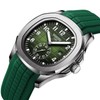 NIBOSI Mens Watches Analog Military Watch with Calendar Green Silicone