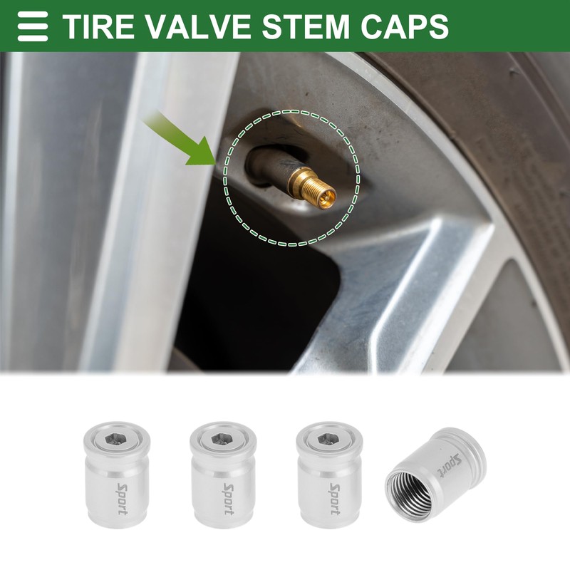 Motoforti Tire Valve Stem Caps Tyre Valve Dust Covers 8x13mm