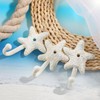 Newnessai 3Pcs Decorative Hooks, Cast Iron Star Fish Beach Themed