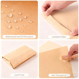 300 Pcs Waxed Kraft Sanitary Napkin Disposal Bags — Feminine Hygiene Liner Bags for Restroom & Bathroom Dispensers, Brown Kraft Waxed Paper Bags for Tampon & Pad Disposal, Janitorial/Commercial Use