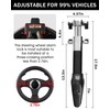 Tevlaphee Steering Wheel Lock with Alarm,Heavy Duty Anti-Theft Car Device