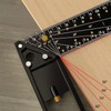 JCFANTS 12 Inch Woodworking Square Ruler, 45_90 Degree Hole Framing