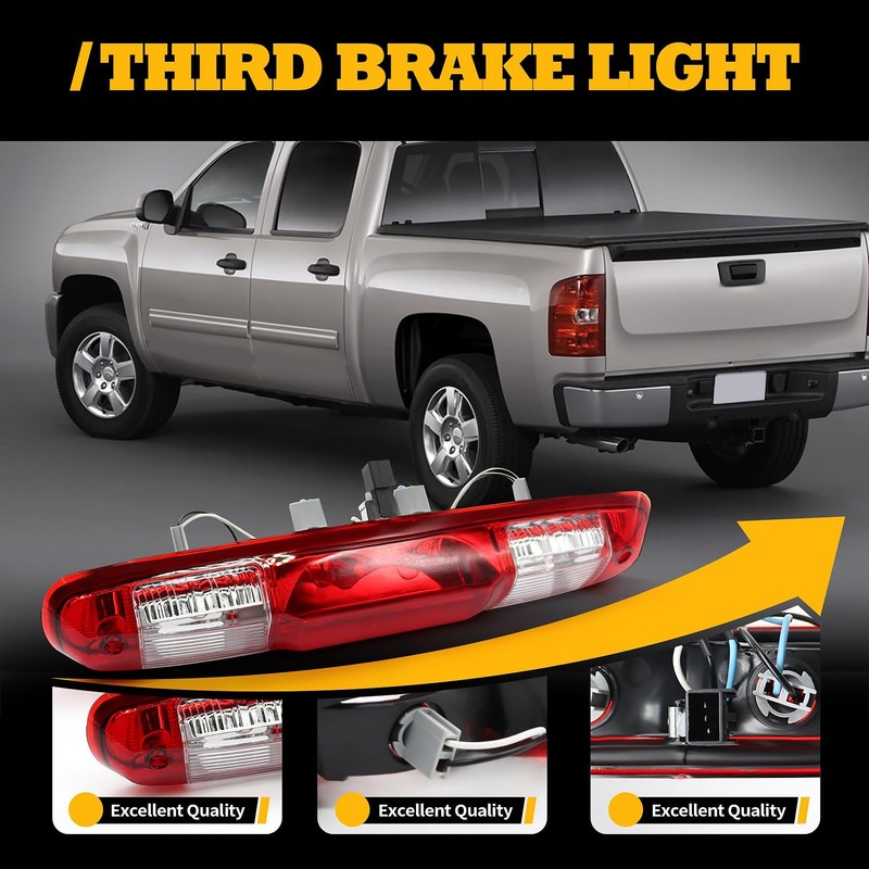Jecoupoon 3rd Third Brake Light Cargo Lamp High Mount Stop
