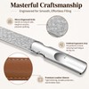 Pro Stainless Steel Nail File with Premium Leather Case,Double-Sided Buffing