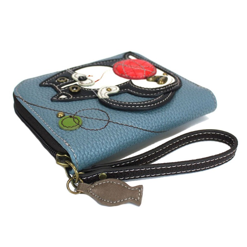 CHALA Fat Cat Zip-Around Wristlet Wallet - Cat Lover Gift