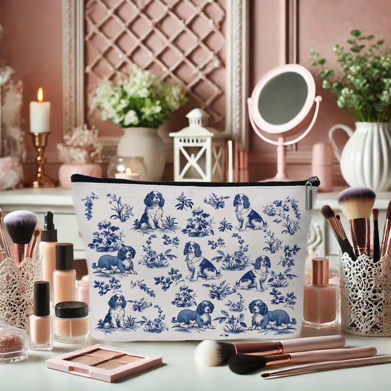 Cavalier King Charles Spaniel Dog French Toile De Jouy Makeup