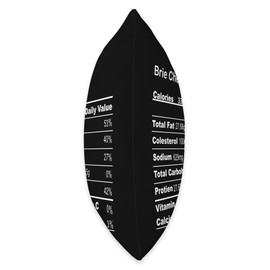 Family Matching Thanksgiving Tee for Family Funny Brie Cheese Thanksgiving Nutritional Fact Throw Pillow, 16x16, Multicolor