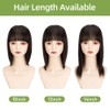 Lovenea 13x15cm Human Hair Topper with Bangs 14 Inch Straight
