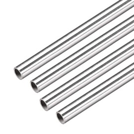 sourcing map Stainless Steel Capillary Tube 6 mm Inner Diameter 8 mm Outside Diameter 300 mm Length 1 mm Wall Stainless Steel 304 Pack of 4