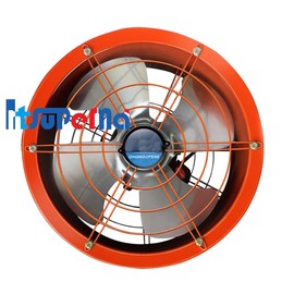 INTSUPERMAI 220V 8 inch Axial Fan Explosion-Proof Axial Flow Fan Cylinder Pipe Fan Tube Fan Wall Mounted Ventilator Draft Fan Tube Axial Fan 1400RPM Window Exhaust Fan for Kitchen Warehouse Workshop