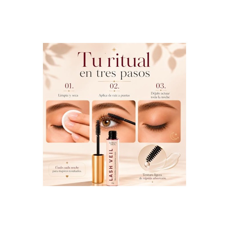 Lash Veil Serum para Pestañas y Cejas | Nutre, acondiciona