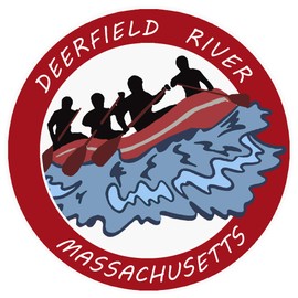 Deerfield River, Massachusetts White Water Rafting Decorative Car Truck Window Sticker Decal Vinyl Die-Cut Badge Emblem Vacation Souvenir Travel Gear