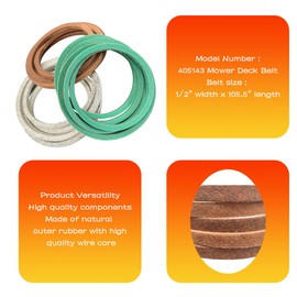405143 Lawn Mower Kevlar Deck Belt 1/2"x105.5" for AYP/Husqvarna 405143 584453101,for Ariens 21546607,Fits for Husqvarna 2246LS YTH20K46 YTH2146X, for AYP 46" Deck, 2007
