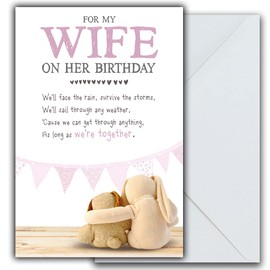 Wife Birthday Card, Nice Words Birthday Card Wife, Happy Birthday Card For My Wife, Wife Birthday Card For Her, Greetings Card, Wife Birthday Cards, Nice Words Birthday Card Wife