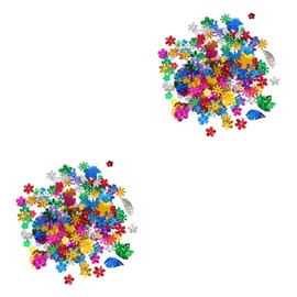 Tofficu 2pcs 50 50g Assorted Color Sequins Glitter Nail Art Supplies DIY Craft Sequins for Decorations