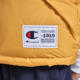 Champion Men's Puffer Vest with Logo, Sunflower