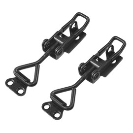 2pcs Toggle Latch Clamp Heavy Duty Adjustable Toggle Clamp Heavy Duty 100KG/220lbs Holding Clasp Closure Steel Hasp Catch Clip for Door Cabinet Box Case Trunk Cases Smoker Lid Jig(Y120-2)