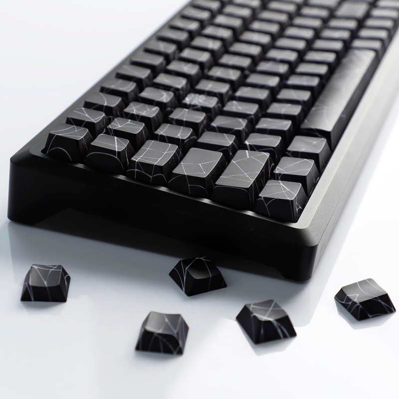 YMDK 134 Spider Web Shine Through Keycaps Cool Side-lit Cherry