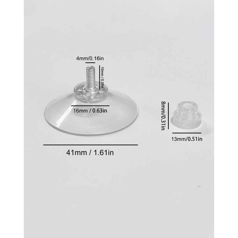 Juqumty 5Pcs Screw Suction Cup 41mm Extra Strong Suction Power