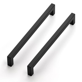 Ravinte 18 Pack 8-4/5 Inch Square Cabinet Handles - Matte Black Pulls for Drawers, Cabinets, Cupboards - Kitchen Hardware