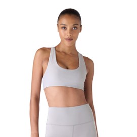 Future Planet Women's Nova Premium Performance Sport Athletic Active Yoga Workout Padded Sports Bra Removable Padding (US, Alpha, Small, Regular, Regular, Space Grey)