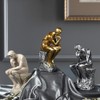 FUNSXBUG 10 Inch Resin The Thinker Statue Thinking Man Sculptures