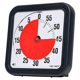 TIME TIMER Original 12 inch 60 Minute Visual Timer - For Kids, Classroom Learning, Elementary Teachers Desk Clock, Homeschool Study Tool and Office Meetings with Silent Operation (Black)