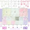 qiipii Pearls Nail Charms Light Pink Creamy White AB Flatback