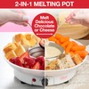 Electric Fondue Maker Deluxe Set w 4 Forks- Removable Serving