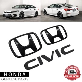 Unbranded Car Name Front Grille Trunk Emblem For Honda Civic 2022-2025 Sport Touring Badge