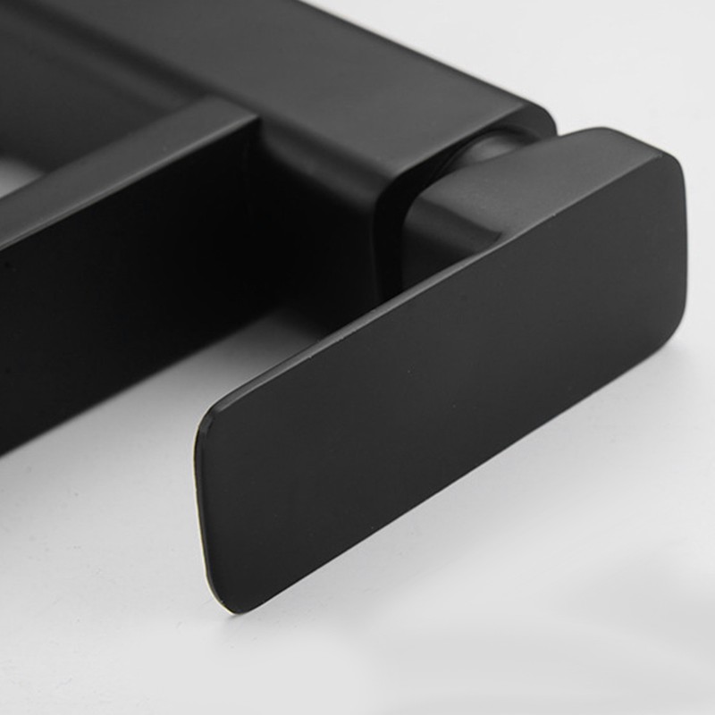 Kitchen Sink Faucet Cold Hot Water Plastic Quadrate Black for