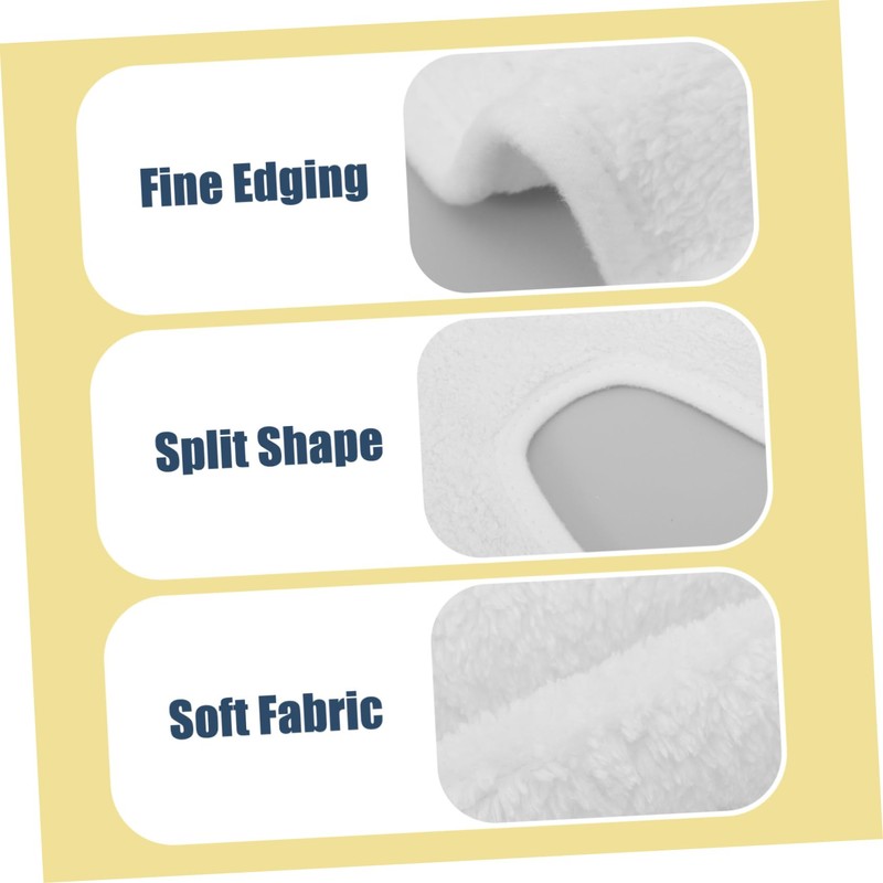 Healeved 4pcs Shaped Facial Towels Coral Fleece for Skincare Cleansing
