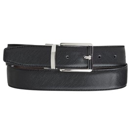 Bruno Magli LUCA, Mens Belt Leather Black and Dark Brown