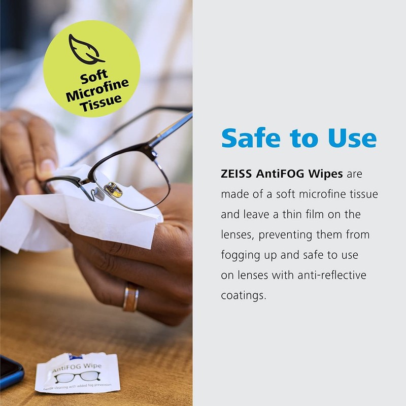 ZEISS AntiFOG wipes, 120 count