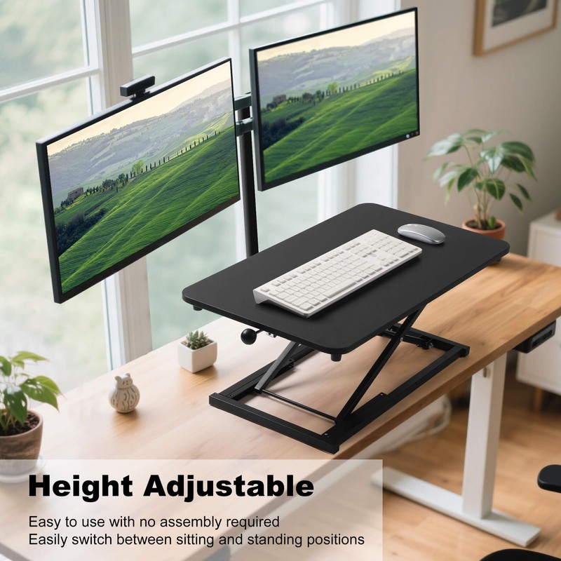 Raathionty Standing Desk Converter Adjustable Height,Keyboard Riser for Stand Up