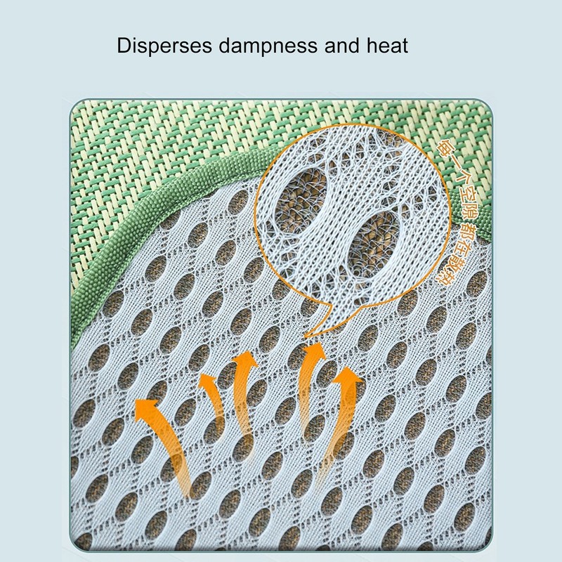 Dog Cooling Mat Breathable Portable Rattan Bed Pet Summer Sleeping