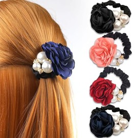 Beaded Hair Ties Crystal Hair Bands Elastic Ponytail Holders Rhinestone Hair Tie Hair Accessories for Women Stretchy and Non-Damage Ponytail Holders (10.Style)