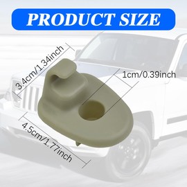 HAOBO 2PCS Sun Visor Clips for Cars, Sun Visor Support Clip Retainer, Auto Sunvisor Hook Bracket Holder Replacement OEM# 1AR26BD1-AA, Automotive Visor Accessories Compatible with Jeep Liberty, Dodge