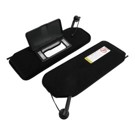 Frezon Sun Visor Vanity Mirror C5 Black SUNVISORS Pair Shaded Fit for Corvette C5 1997-2004 (8 Cyl, 5.7L) # 10442033 10442034